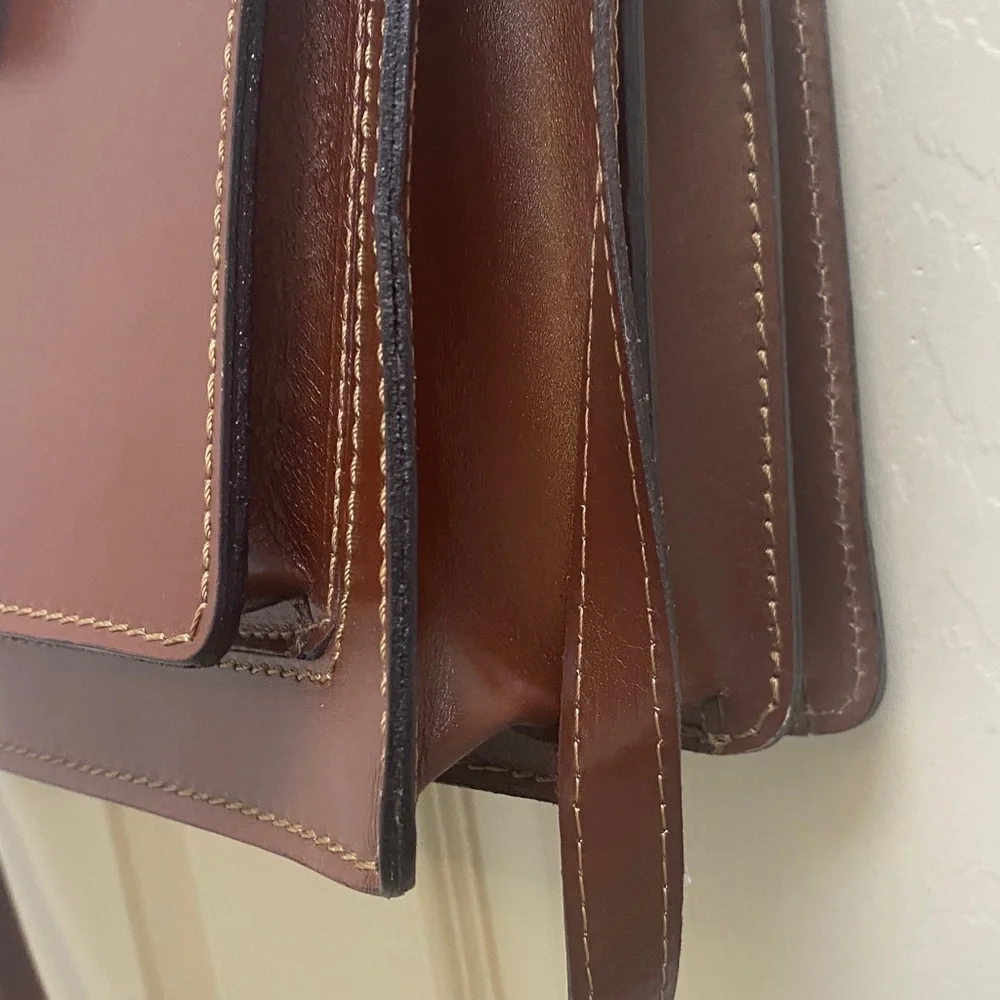 Roberta Rossi Brown Leather Satchel